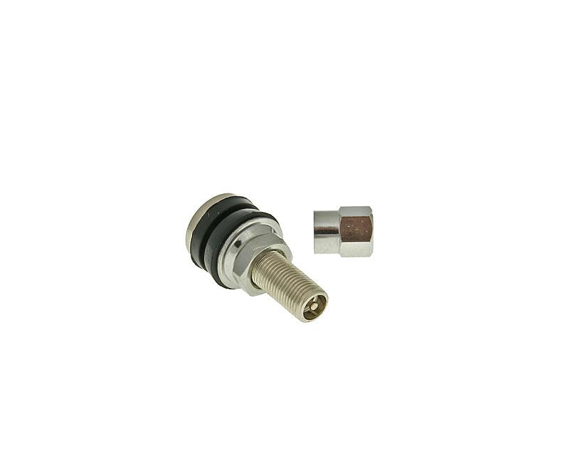 Ventiel incl. ventieldop 101 Octane rechte korte metalen variant www.ezrider.nl Ventiel incl. ventieldop – rechte, korte, metalen variant