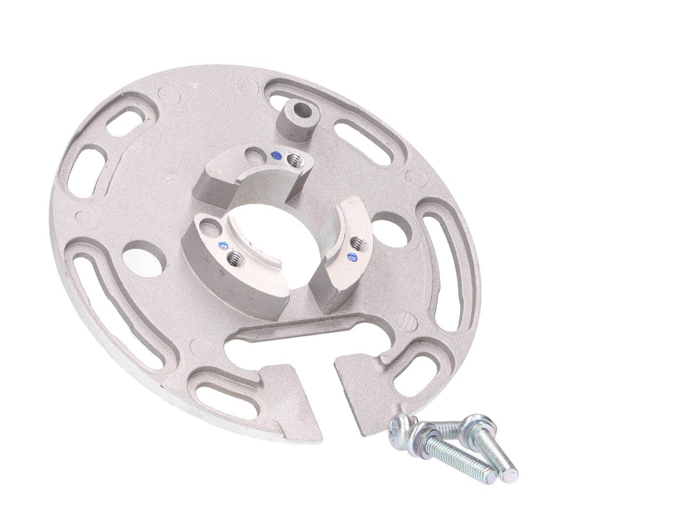 Magneto basisplaat voor dynamo www.ezrider.nl Grondplaat voor stator met laadspoel (Derbi D50B0, EBE) - Afbeelding 1