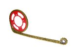 Tandwielenset 13/51 Rood met AFAM Goud ketting Beta RR 50